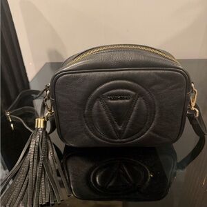Valentino By Mario Valentino Black Crossbody Bag with Tassel